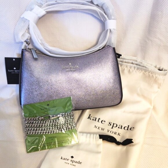 Kate Spade Madison Faux Pearl Md Cnvrtbl Crssbdy Bag in Candied Flower LILAC NWT - Picture 2 of 8